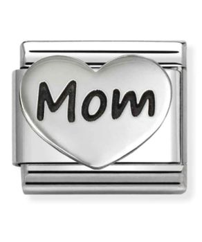 Charms Nomination Composable Silver serce z napisem mama ( mom) 33011425.jpg